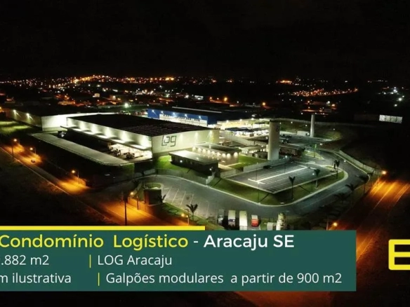 Condomínio de galpão em Aracaju - LOG Aracaju. Aluguel de galpões em Aracaju com segurança, docas, altura de 12 metros e piso polido