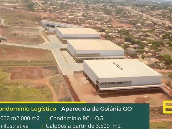 Aluguel de Galpão em Aparecida de Goiânia GO RCI LOG. Aluguel de galpões em Goiânia com portaria e segurança, docas, pátio de manobras