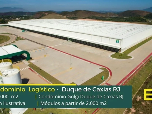 Galpão Para Alugar em Duque de Caxias – Golgi Duque de Caxias. Galpões em condomínio logístico. Portaria e segurança 24 horas, docas, pátio