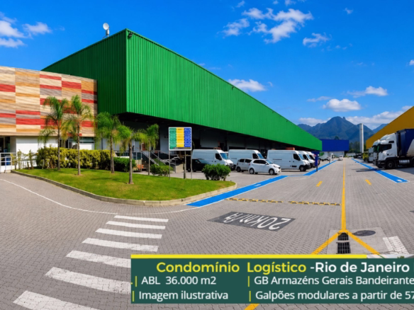 Galpão Para Alugar Rio de Janeiro - Bandeirantes Business Park Módulos a partir de 547 m2, docas, pátio. Portaria e Segurança Armada