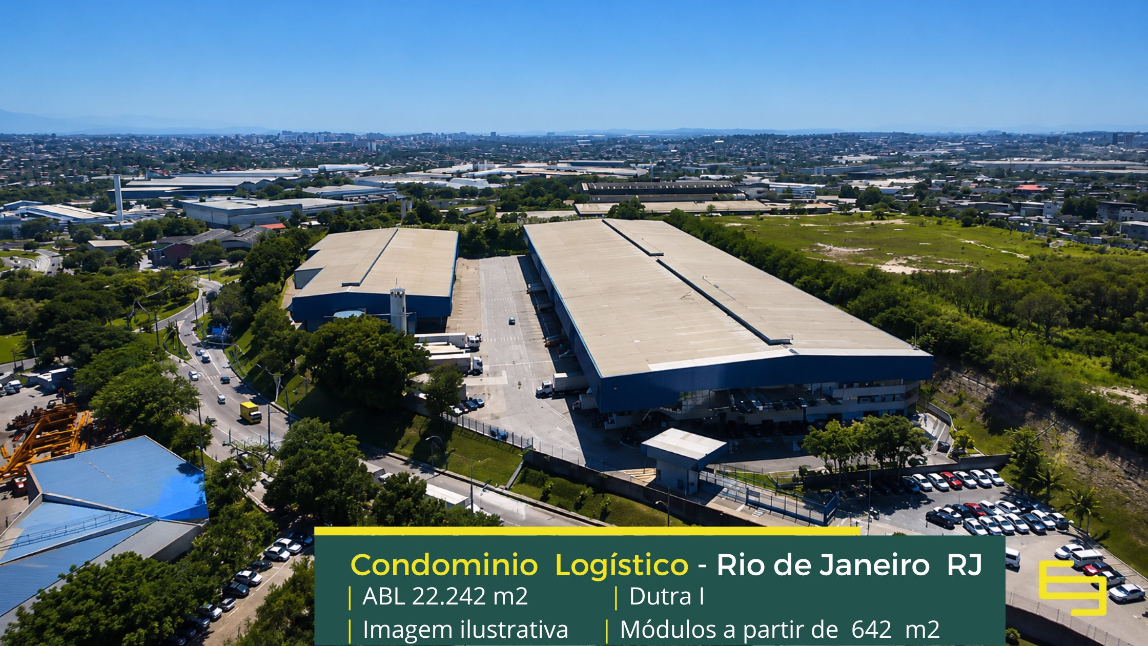 Condomínio Dutra I Aluguel de Galpão na Pavuna – Condomínio Dutra I. Galpões com altura entre 10 e 12 metros, piso com resistência à até 05 toneladas, docas