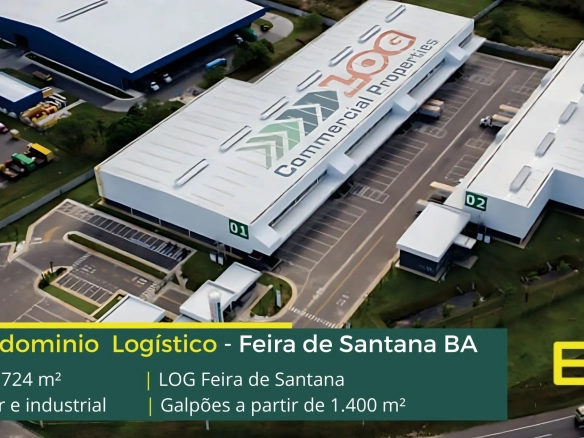 Galpão para alugar em Feira de Santana - Log Feira de Santana. Galpões em Feira de Santana BA, em condomínio com segurança 24 horas, docas