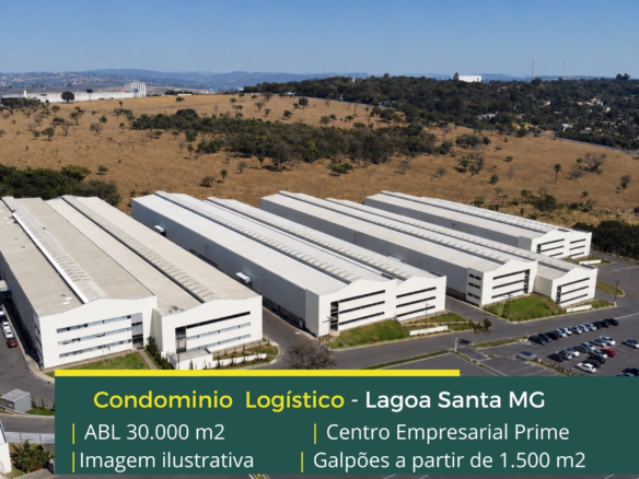 Galpão em condomínio em Lagoa Santa - Centro Empresarial Prime. Aluguel de Galpões/Armazéns/Pavilhões para alugar em Lagoa Santa com docas