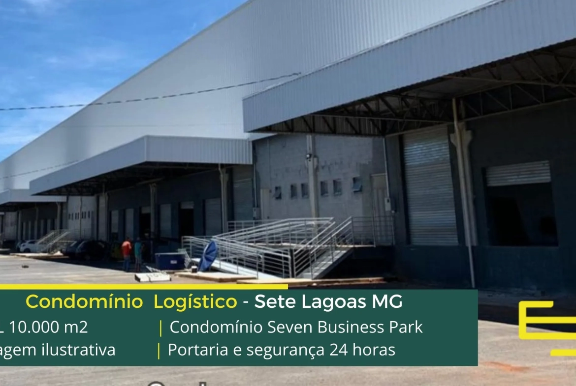 Galpões Para Alugar em Sete Lagoas MG - Condomínio Seven Business. Aluguel de galpão em Sete Lagoas a partir de 1.000 m2 com docas e portaria