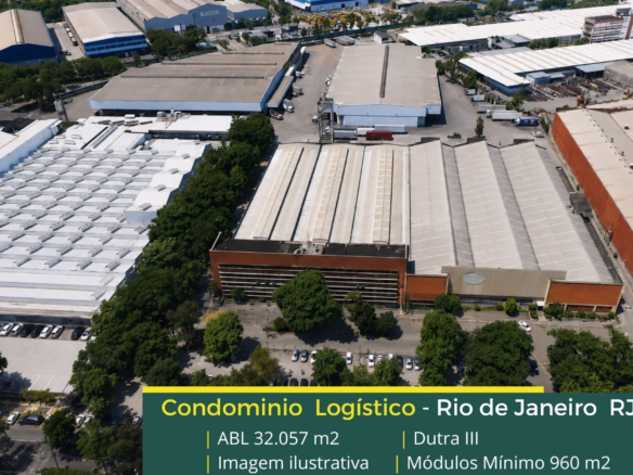 Galpão Para Alugar em Pavuna RJ – Cargo Center Dutra III. Módulos mínimos de 960 m², 06 docas por módulo. Portaria e segurança 24 horas
