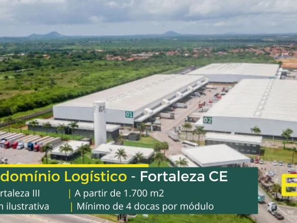 Locação de galpão em Fortaleza CE - Log Fortaleza III . Galpão para alugar em Fortaleza com segurança 24 horas, docas e altura de 12 metros