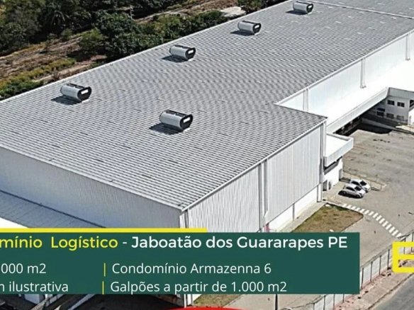 Galpão em Jaboatão dos Guararapes PE - Armazenna 6. Aluguel de galpões em Condomínio Logístico. Portaria e segurança. Docas, altura 12 metros
