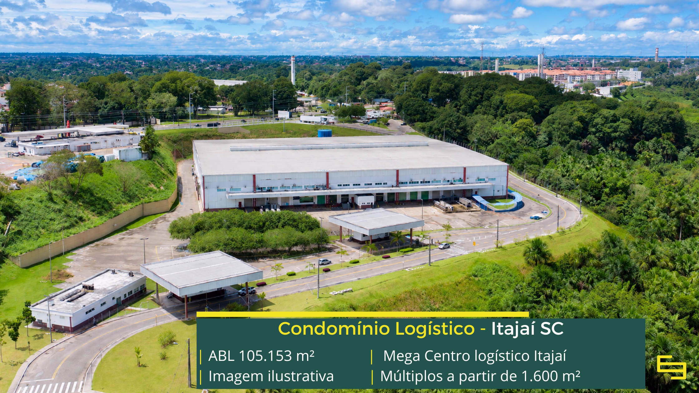 Locação de galpão em Manaus AM Distribution Park Manaus I em Manaus AM: locação de galpão em Manaus AM com 105.153 m² de ABL, 200 docas, pé-direito de 12 m e piso de 5 t/m².