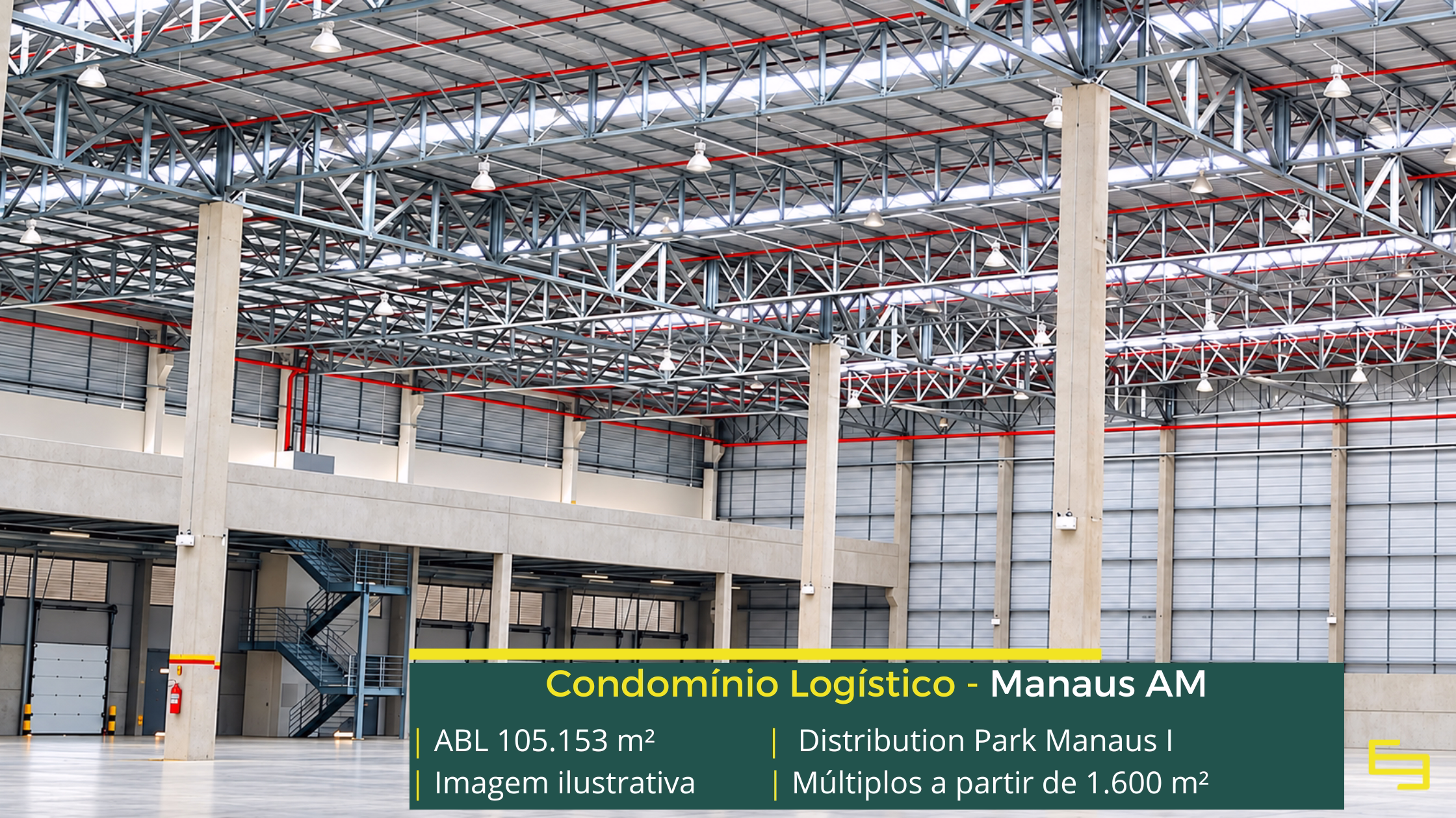 Locação de galpão em Manaus AM Distribution Park Manaus I em Manaus AM: locação de galpão em Manaus AM com 105.153 m² de ABL, 200 docas, pé-direito de 12 m e piso de 5 t/m².