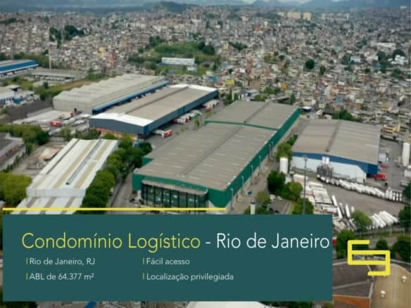 Aluguel de Galpão Logístico na Pavuna RJ - DP Rio de Janeiro. Os galpões possuem altura de 12 metros, piso com capacidade para até 7 ton m²