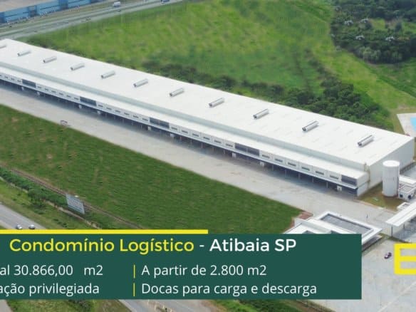 Galpão Para Alugar em Atibaia SP – Dom Pedro Business Park. Módulos com docas a partir de 2800 m2. Condomínio com Portaria e Segurança 24 hs