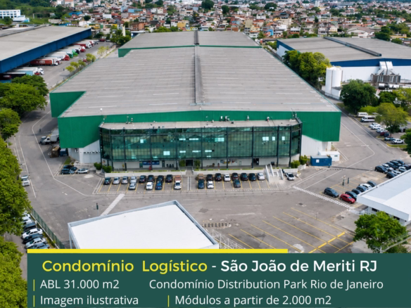 Aluguel de Galpão Logístico em Pavuna RJ - DP Rio de Janeiro. Os galpões possuem altura de 12 metros, piso com capacidade para até 7 ton m²