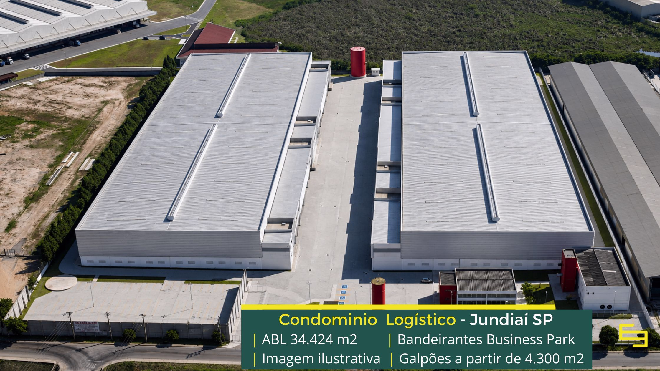 Galpão Para Alugar em Jundiaí – Bandeirantes Business Park. Altura de 12 metros, piso industrial, segurança e portaria 24 horas e docas