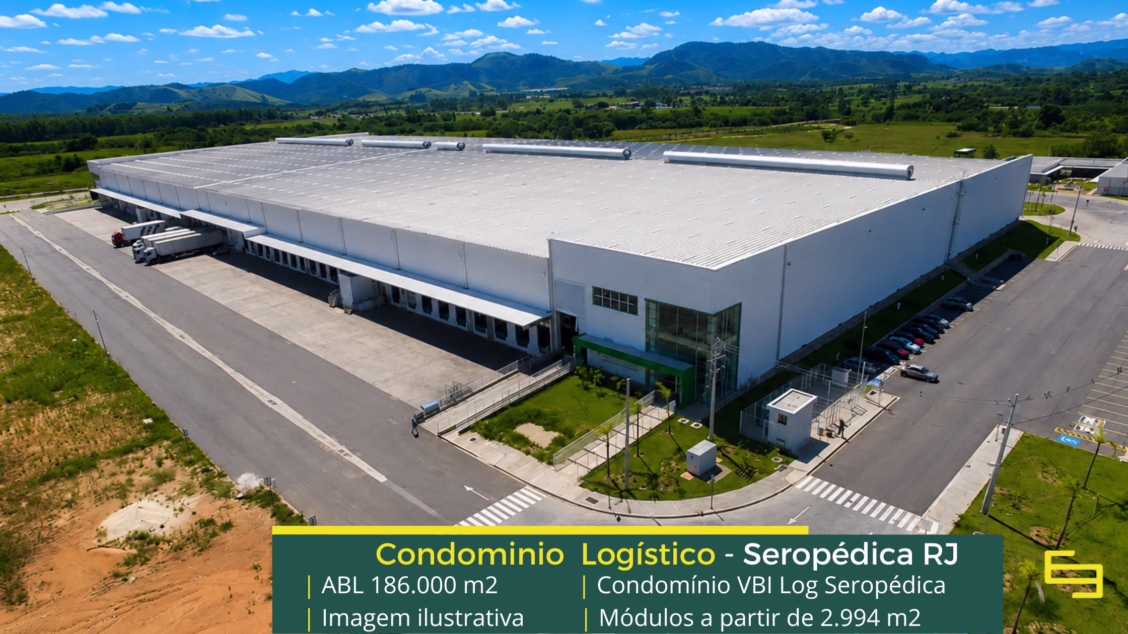 Galpão para alugar em Seropédica RJ (1) Aluguel de Galpão em Seropédica - VBI Seropédica. Altura de 12 metros e piso de alta resistência. Portaria e Segurança 24 Horas. docas, pátio