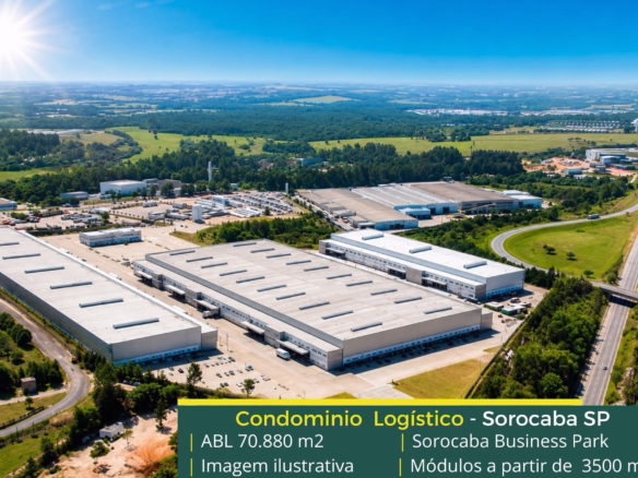 Aluguel de Galpão em Sorocaba SP - Sorocaba Business Park. Galpões em Sorocaba SP com altura de 12 metros. docas, segurança 24 horas