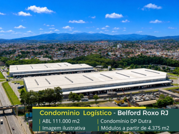 Galpão para alugar em Belford Roxo RJ. DP Dutra - Galpões em condomínio logístico, com docas, 10 metros de altura, portaria e segurança 24 hs