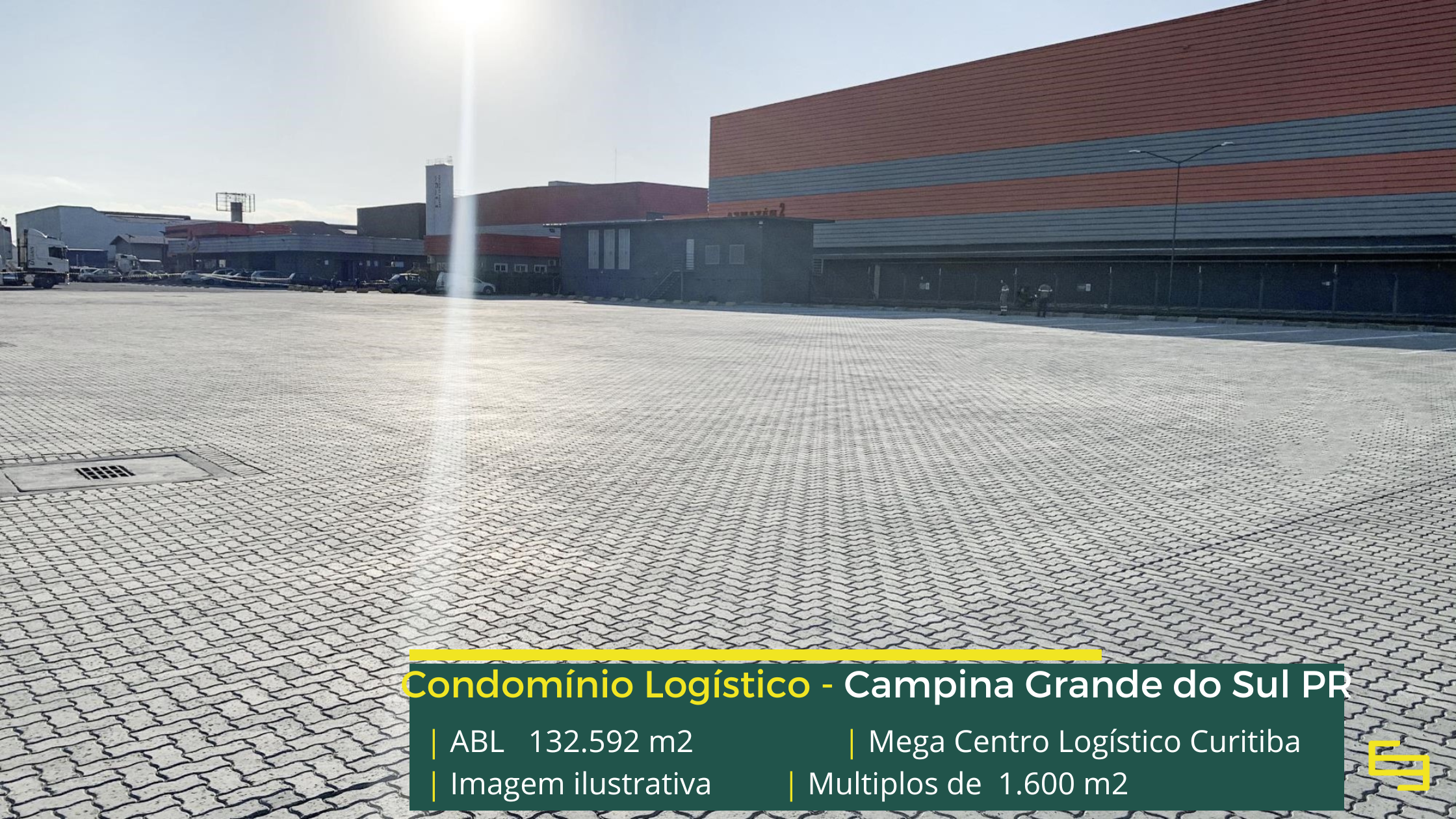Aluguel de galpão em Campina Grande do Sul - Mega Curitiba. Galpões em Curitiba PR em condomínio com portaria 24 horas, docas, altura de 12 m