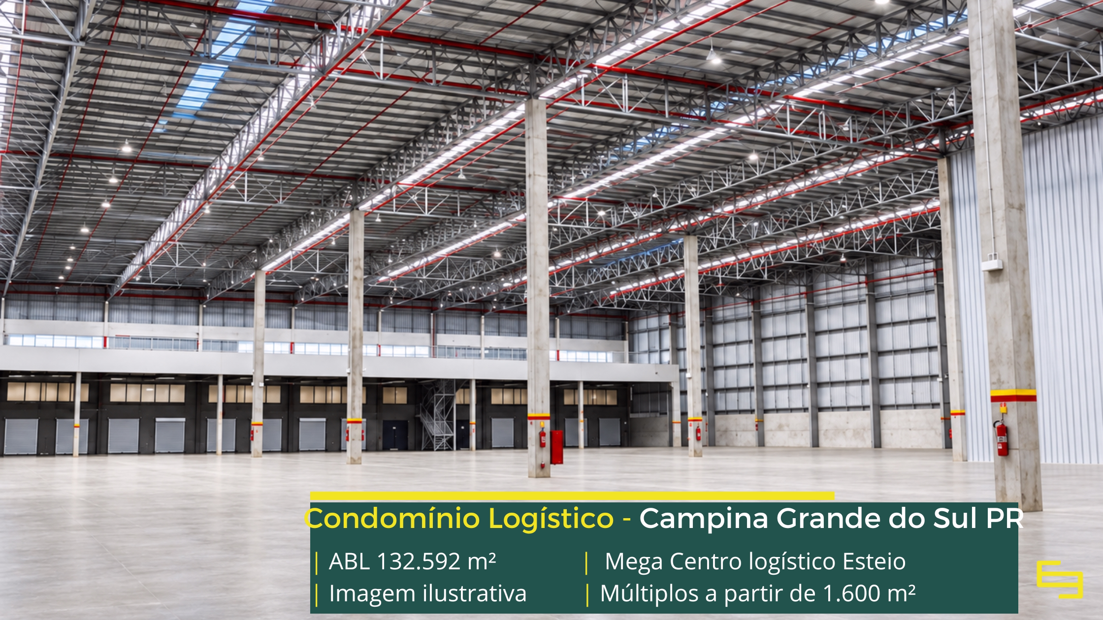 Mega Centro Logístico Curitiba: centro logístico em Campina Grande do Sul PR, com módulos a partir de 1.600 m² e piso para 6 t/m².