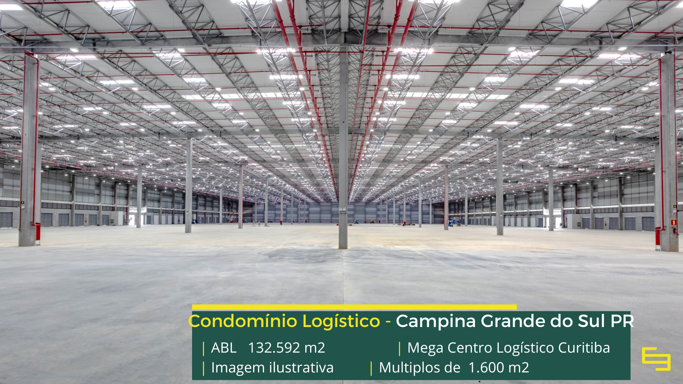 Aluguel de galpão em Campina Grande do Sul - Mega Curitiba. Galpões em Curitiba PR em condomínio com portaria 24 horas, docas, altura de 12 m