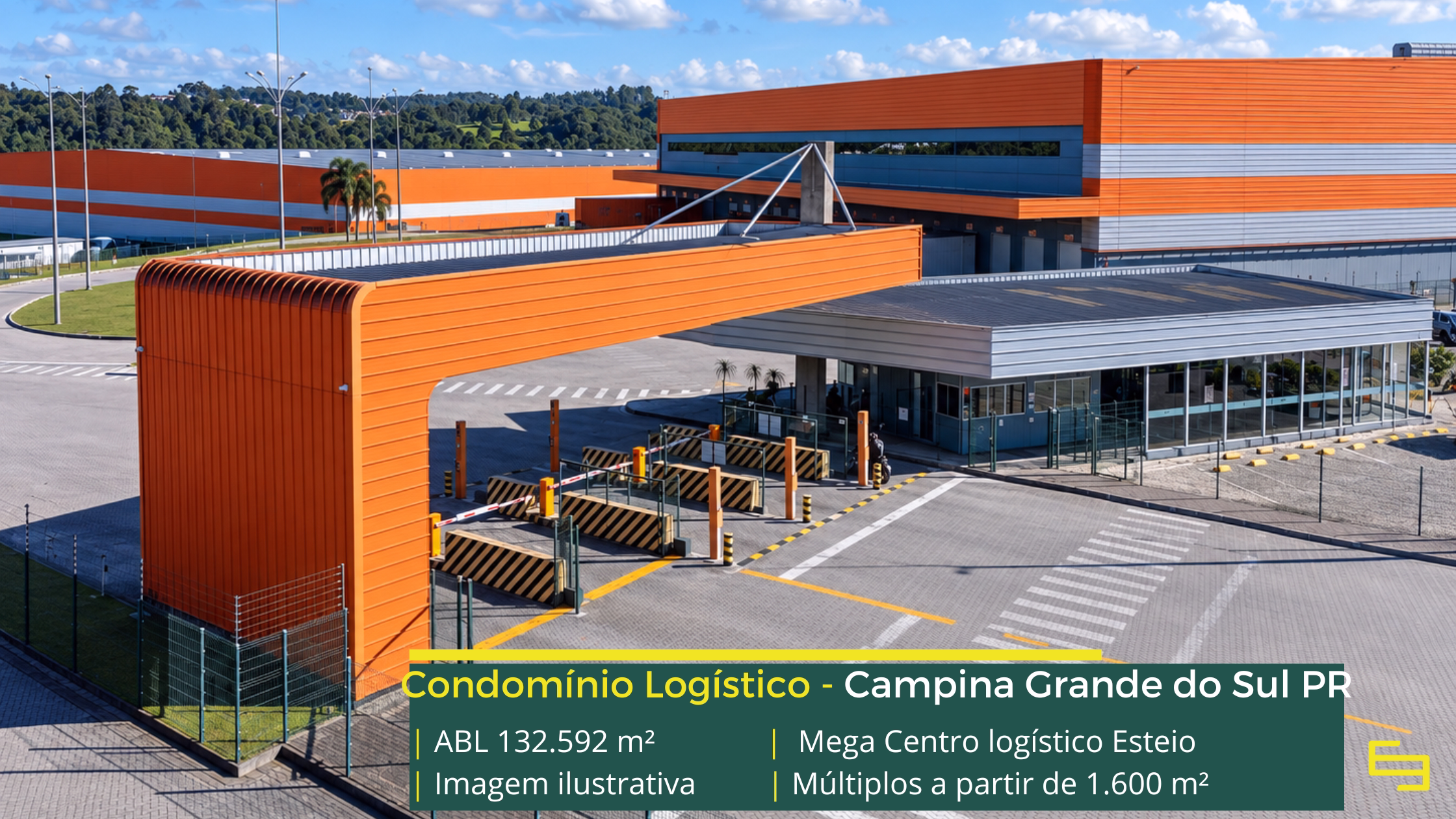 Mega Centro Logístico Curitiba: centro logístico em Campina Grande do Sul PR, com módulos a partir de 1.600 m² e piso para 6 t/m².