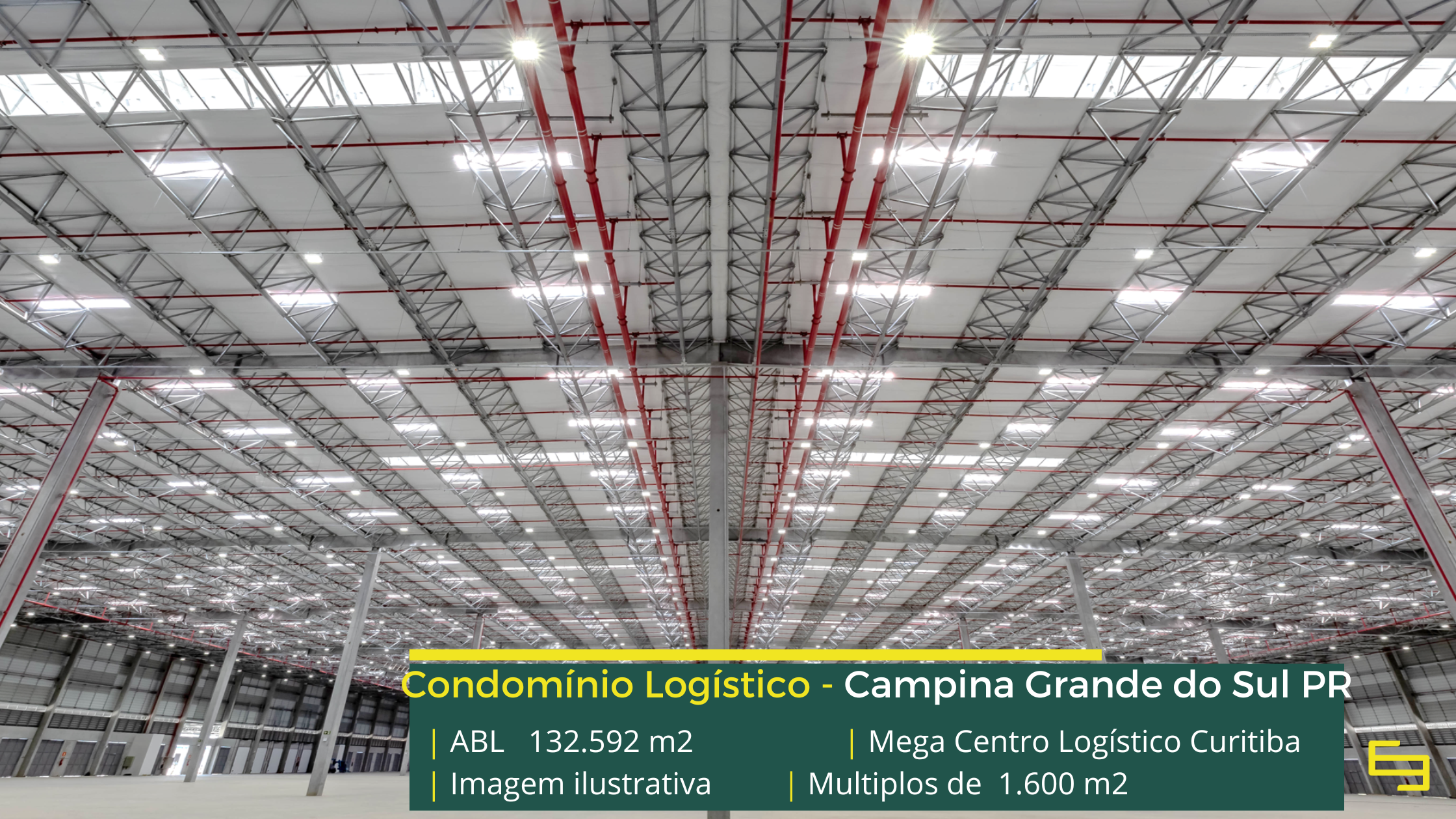 Aluguel de galpão em Campina Grande do Sul - Mega Curitiba. Galpões em Curitiba PR em condomínio com portaria 24 horas, docas, altura de 12 m