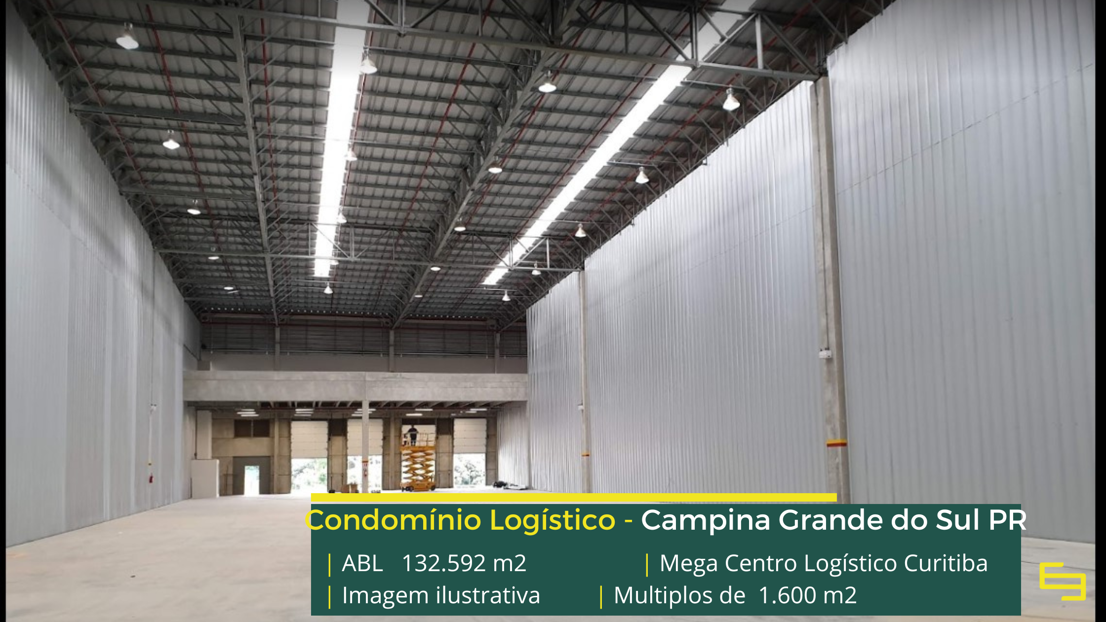 Aluguel de galpão em Campina Grande do Sul - Mega Curitiba. Galpões em Curitiba PR em condomínio com portaria 24 horas, docas, altura de 12 m