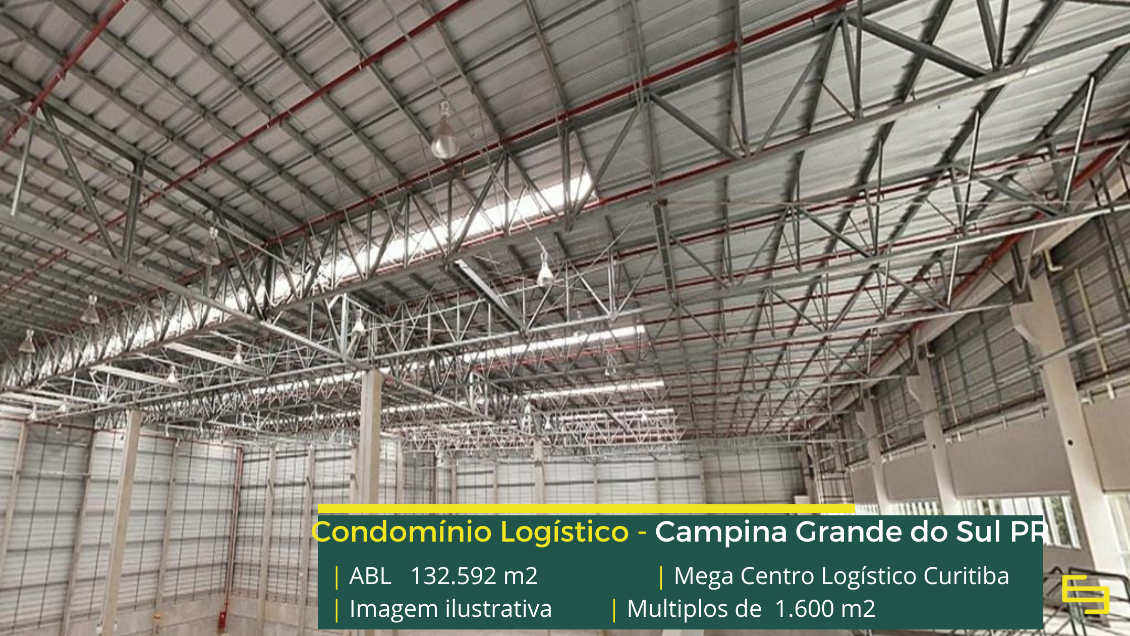 Aluguel de galpão em Campina Grande do Sul - Mega Curitiba. Galpões em Curitiba PR em condomínio com portaria 24 horas, docas, altura de 12 m