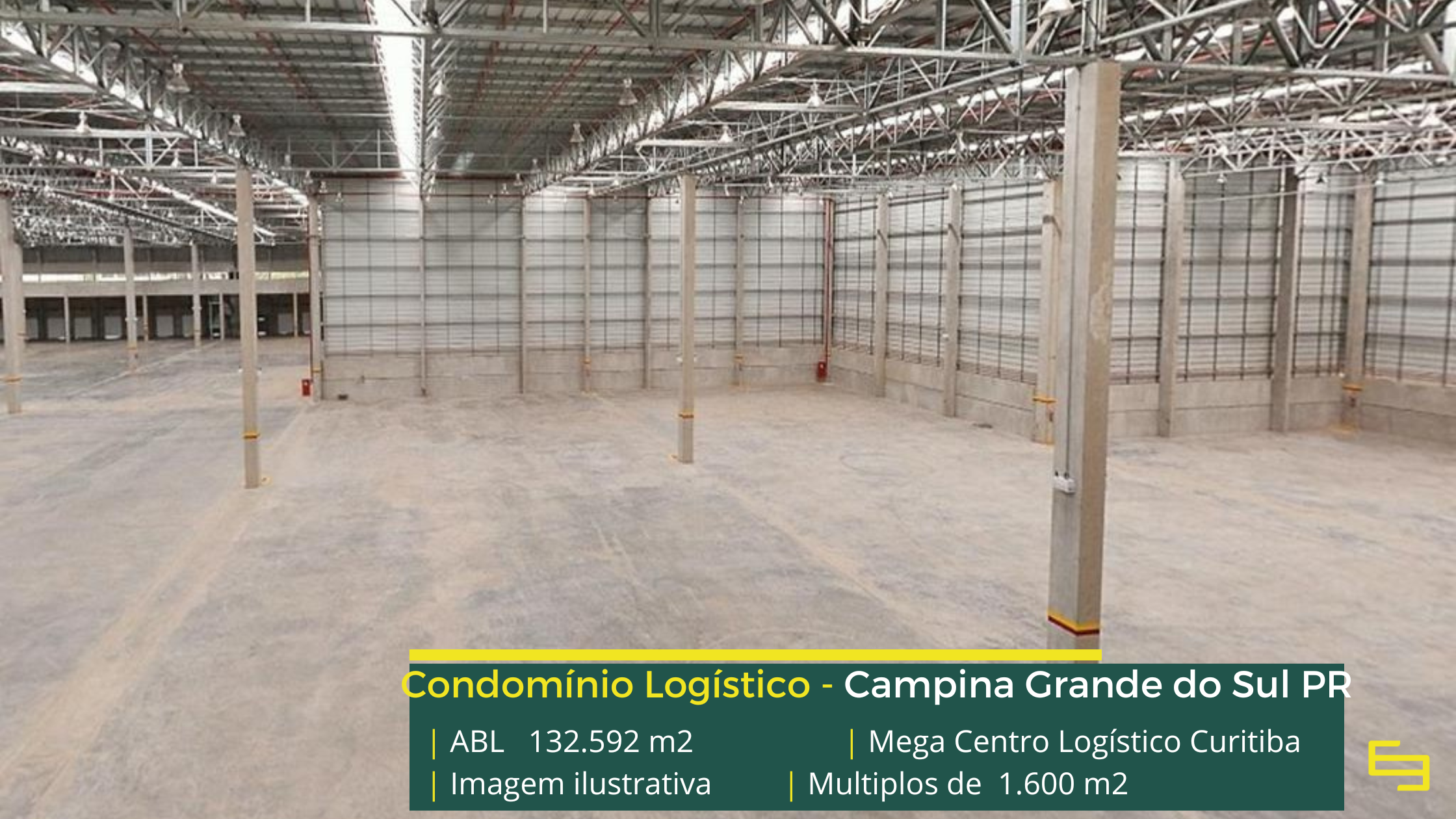 Aluguel de galpão em Campina Grande do Sul - Mega Curitiba. Galpões em Curitiba PR em condomínio com portaria 24 horas, docas, altura de 12 m