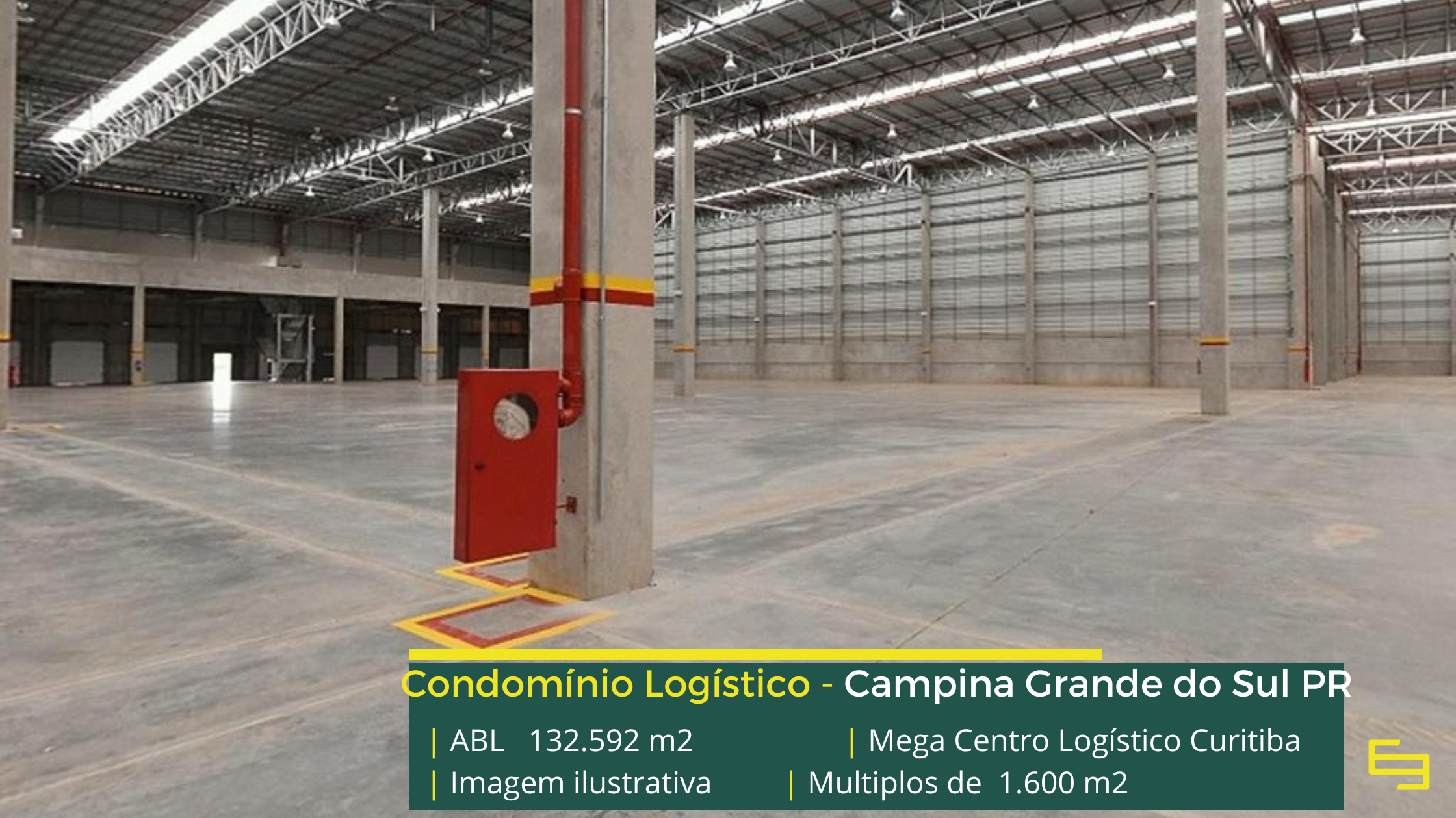 Aluguel de galpão em Campina Grande do Sul - Mega Curitiba. Galpões em Curitiba PR em condomínio com portaria 24 horas, docas, altura de 12 m
