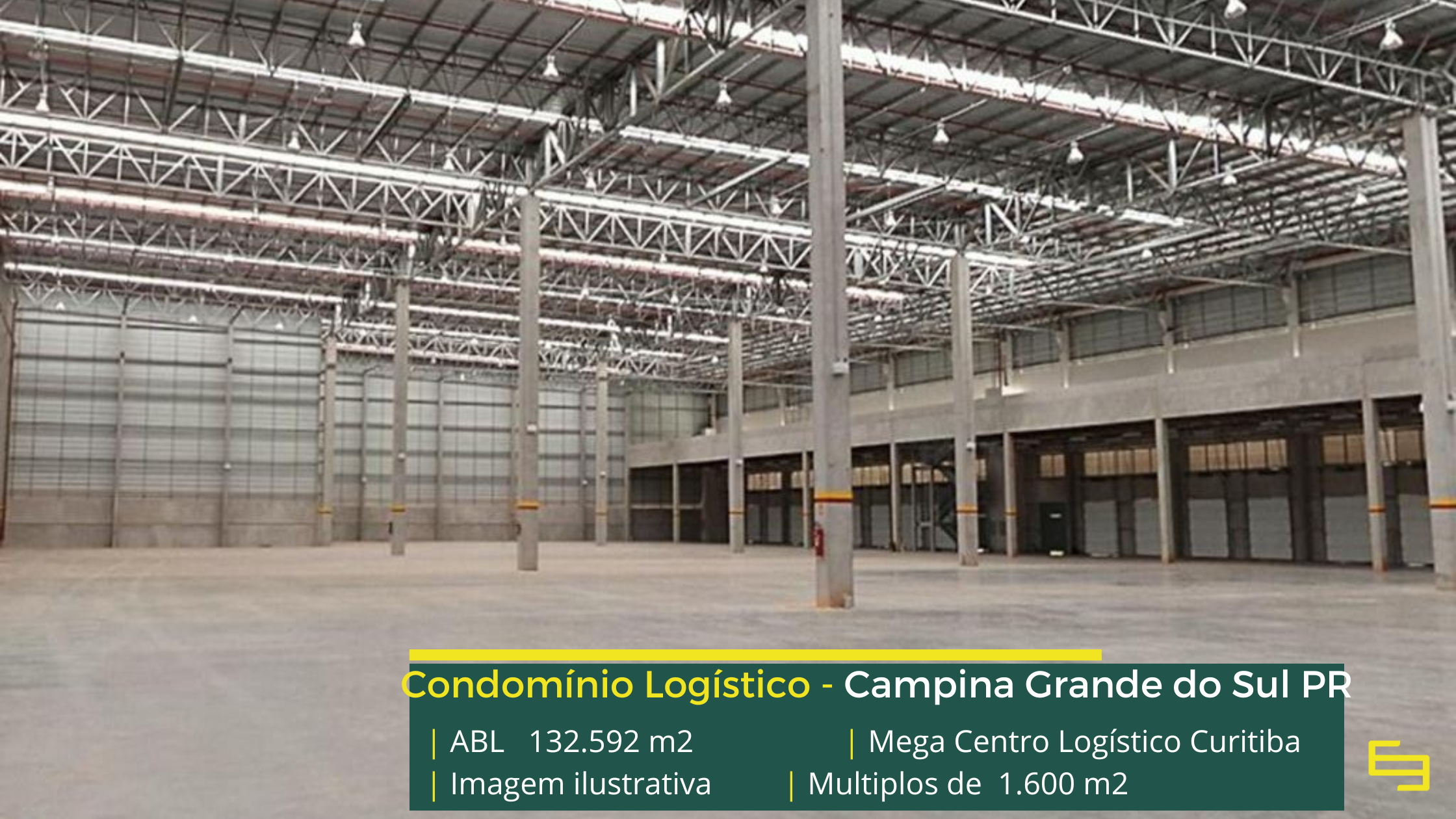 Aluguel de galpão em Campina Grande do Sul - Mega Curitiba. Galpões em Curitiba PR em condomínio com portaria 24 horas, docas, altura de 12 m
