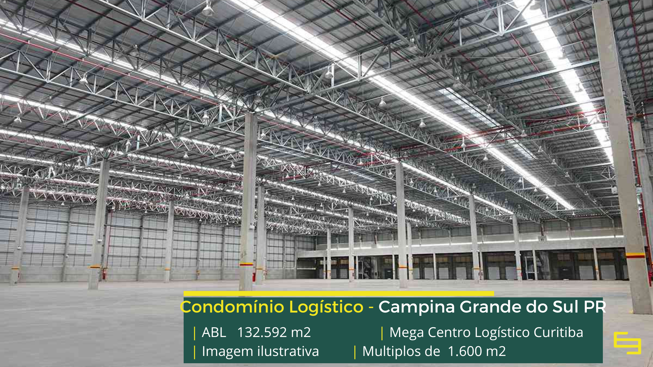 Aluguel de galpão em Campina Grande do Sul - Mega Curitiba. Galpões em Curitiba PR em condomínio com portaria 24 horas, docas, altura de 12 m