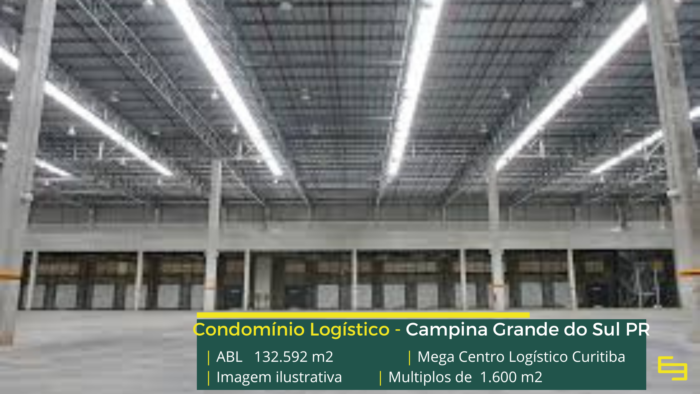 Aluguel de galpão em Campina Grande do Sul - Mega Curitiba. Galpões em Curitiba PR em condomínio com portaria 24 horas, docas, altura de 12 m