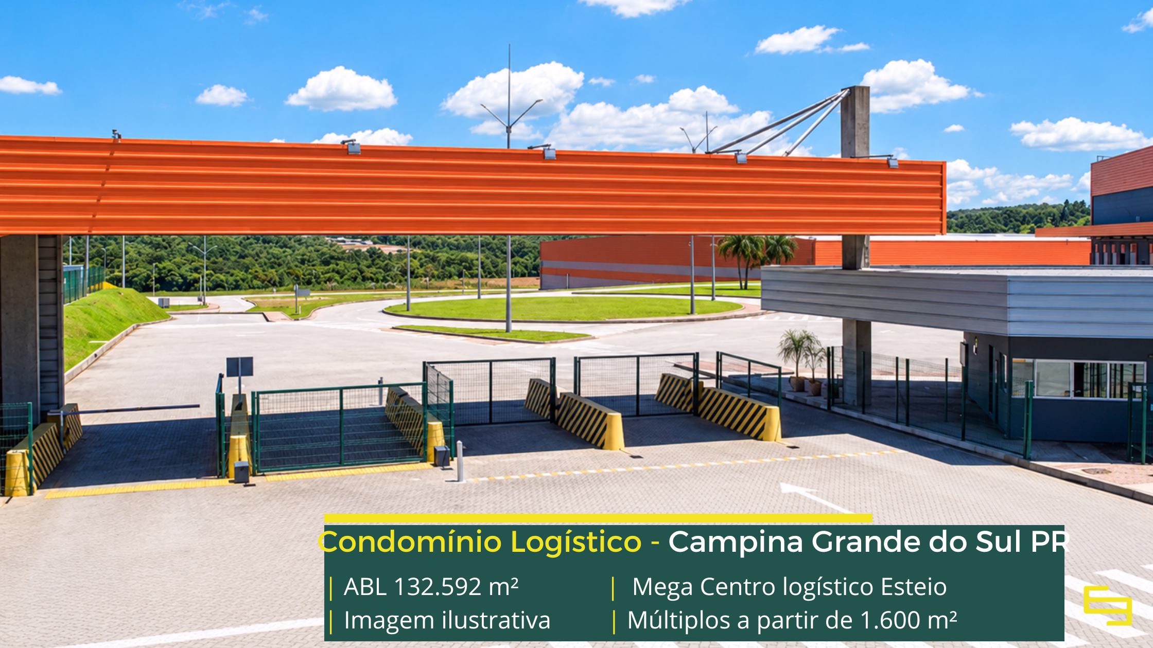 Mega Centro Logístico Curitiba: centro logístico em Campina Grande do Sul PR, com módulos a partir de 1.600 m² e piso para 6 t/m².