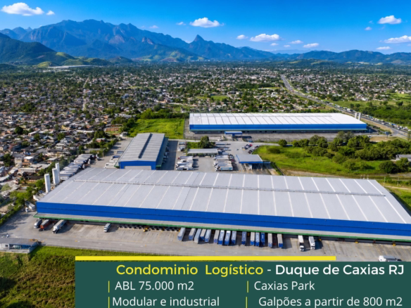 Galpões em Duque de Caxias – Caxias Park. Galpão para alugar em Duque de Caxias RJ com Portaria e segurança 24 horas. Docas, piso industrial