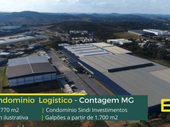 Galpão Para Alugar em Contagem. Aluguel de galpões em Contagem MG com portaria e segurança 24 horas, módulos com docas, pátio, estacionamento