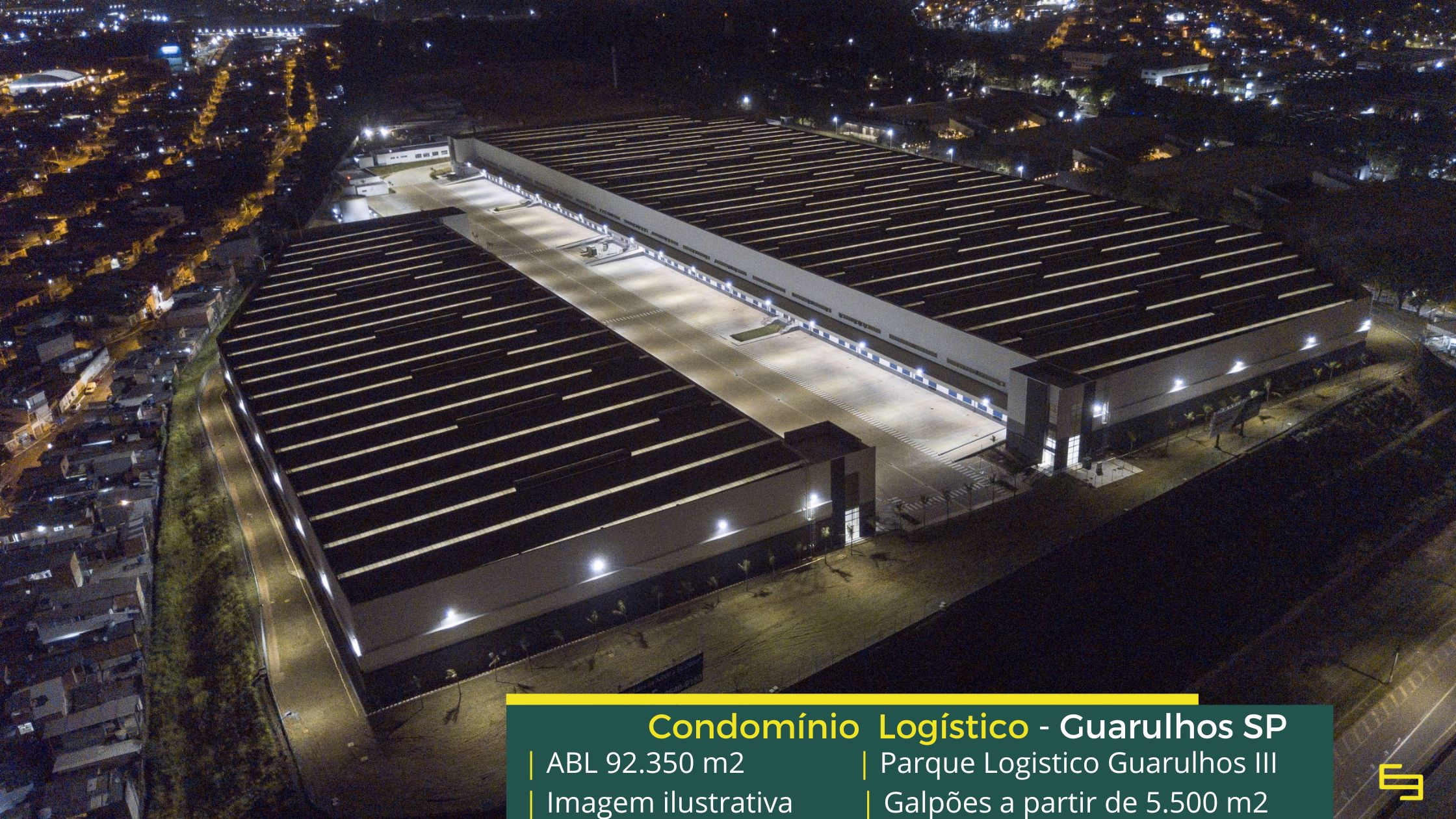 Aluguel de galpões em Guarulhos SP - Parque Logístico Guarulhos III. Aluguel de galpão em Guarulhos SP portaria e segurança, docas e pátio