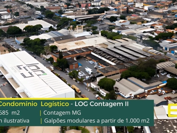 Galpão Para Alugar em Contagem MG. - Log Contagem II. Aluguel de galpões em Contagem, com docas, pátio, portaria e segurança 24 horas