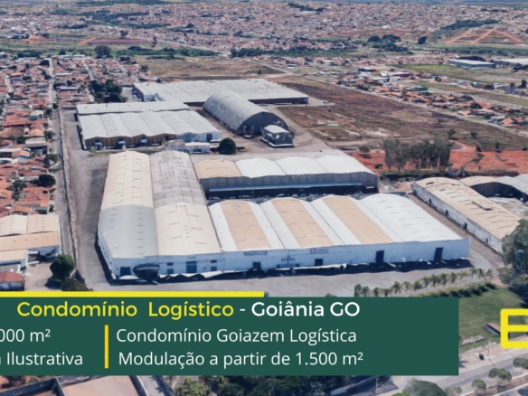 Galpão para alugar em Goiânia - Condomínio Goiazem Logística. aluguel de galpões em Goiânia com portaria 24 horas, pátio, docas e segurança
