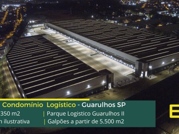 Aluguel de galpões em Guarulhos SP - Parque Logístico Guarulhos III. Aluguel de galpão em Guarulhos com portaria e segurança, docas e pátio