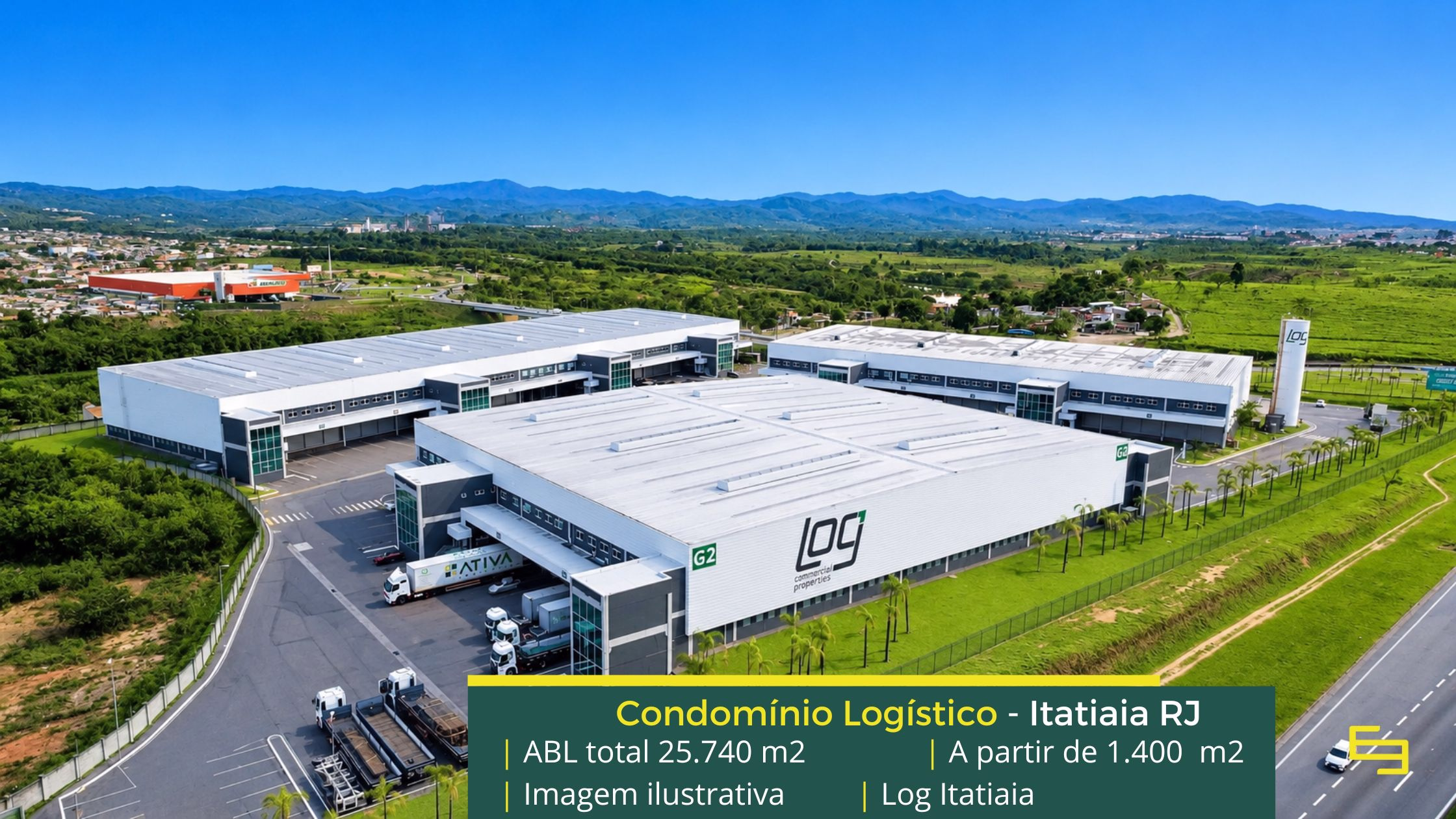 Galpão para alugar em Itatiaia RJ (1) Aluguel de Galpão em Itatiaia - LOG Itatiaia. Módulos a partir de 1.400 m2 que contam com docas, altura de 12 metros. Próximo a Resende RJ
