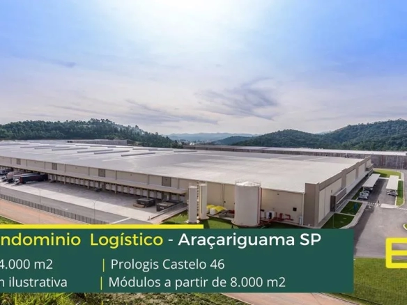 Galpão para alugar em Araçariguama SP - Prologis Castelo 46. Docas, piso industrial, altura de 12 metros. Portaria e segurança 24 horas