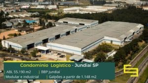 Locação de Galpão em Jundiaí. O Condomínio logístico, localizado em Jundiaí - SP, possui área de 17.534 m² e módulos a partir de 1.148 m².