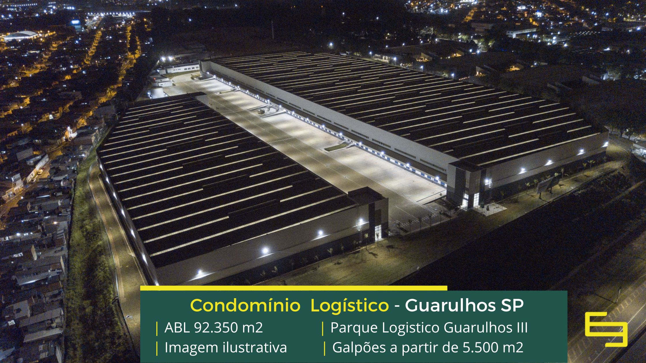 Aluguel de galpões em Guarulhos SP - Parque Logístico Guarulhos III. Aluguel de galpão em Guarulhos SP portaria e segurança, docas e pátio