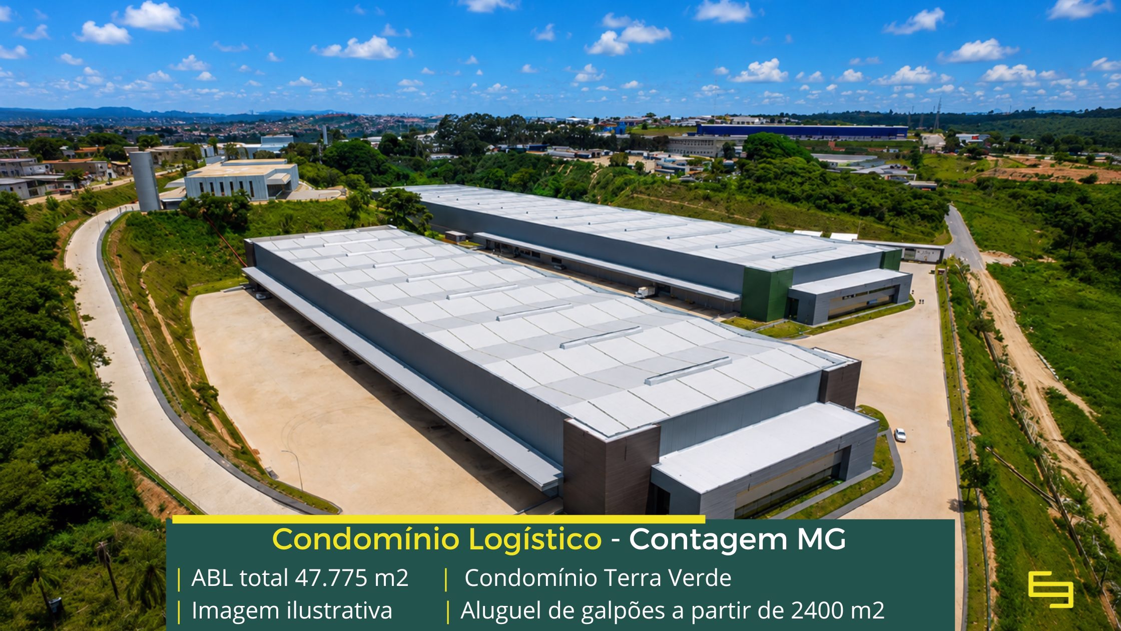Condomínio Terra Verde Contagem Aluguel de Galpão Logístico em Contagem - Condomínio Terra Verde. Galpão para alugar em Contagem com portaria e segurança 24 horas, docas,