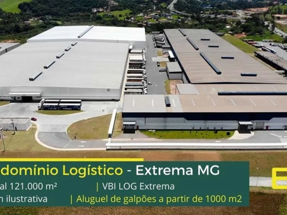 Galpão Aluguel Extrema MG - VBI Log. Galpões para locação em Extrema com portaria e segurança a partir de 1000 m2 com docas e pátio