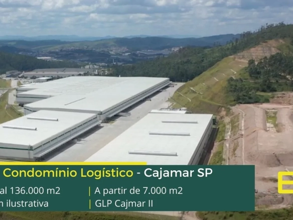 Aluguel de Galpão em Cajamar - GLP Cajamar II. O Condomínio logístico, com módulos a partir de 7.208 m². docas, portaria e Segurança 24 hs