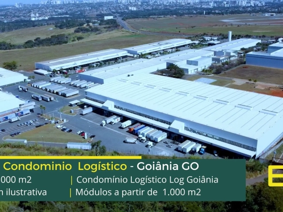 Aluguel de Galpão em Goiânia GO - LOG Goiânia. Galpão para alugar em Goiânia em condomínio com portaria e segurança 24 hs e galpões com docas