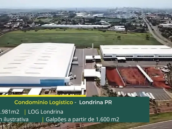 Aluguel de Galpão em Londrina PR - Log Londrina. Galpão para alugar em Londrina em condomínio com portaria e segurança, docas , pátio