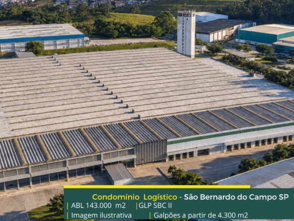 Galpão alugar São Bernardo do Campo - GLP SBC II. Para Uso logístico e Industrial. Galpões para logística e indústria com docas e portaria