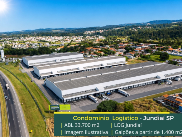 Galpão logístico em Jundiaí - LOG Jundiaí. Aluguel de Galpões em Jundiaí SP em condomínio com portaria e segurança, docas e amplo pátio